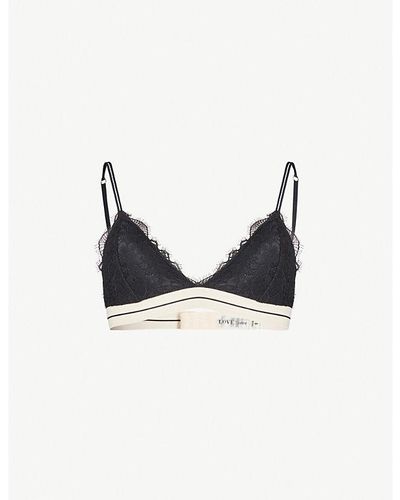Love Stories Darling Stretch-lace And Stretch-jersey Soft-cup Bra - Black