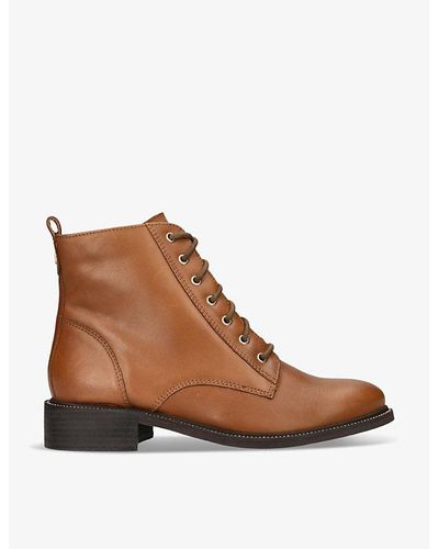 Carvela Kurt Geiger Spike Lace-up Leather Ankle Boots - Brown