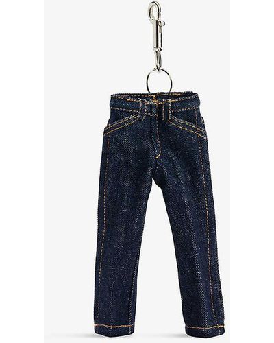 Toga Mini Jeans Branded Fabric Key Ring - Blue