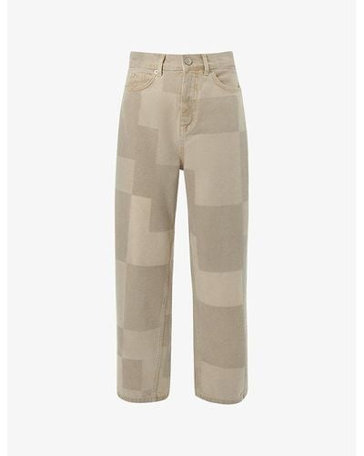 Whistles Straight-leg Patchwork Jeans - Natural