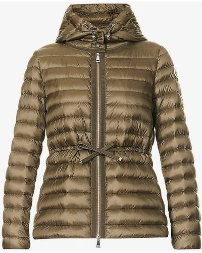 Moncler Raie Quilted Hooded Shell-down Jacket - Green