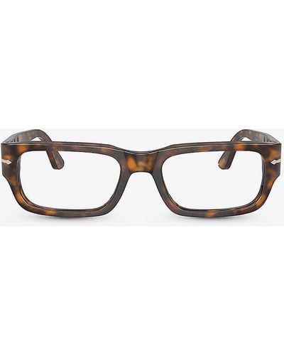 Persol Po3347v Rectangle-frame Acetate Sunglasses - Brown