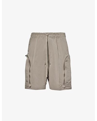 Rick Owens Bauhaus Dropped-crotch Shell Shorts - Gray