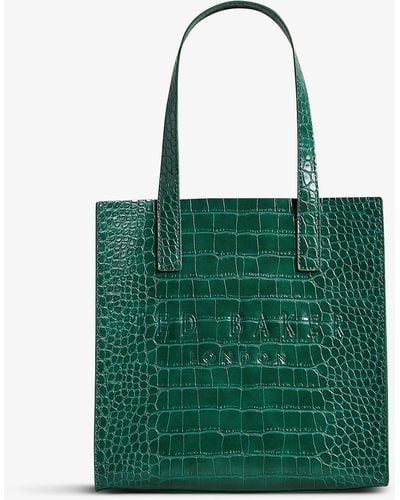 Ted Baker Reptcon Faux-leather Shopper Tote Bag - Green