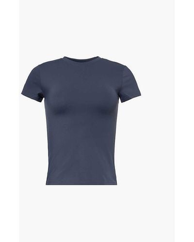 ADANOLA Ultimate Short-sleeve Stretch-jersey T-shirt - Blue