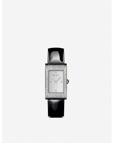 Boucheron Wa030405 Reflet Medium Stainless-steel, Diamond And Sapphire Cabochon Watch - White