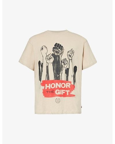Honor The Gift A Spring Dignity Graphic-print Cotton-jersey T-shirt - White