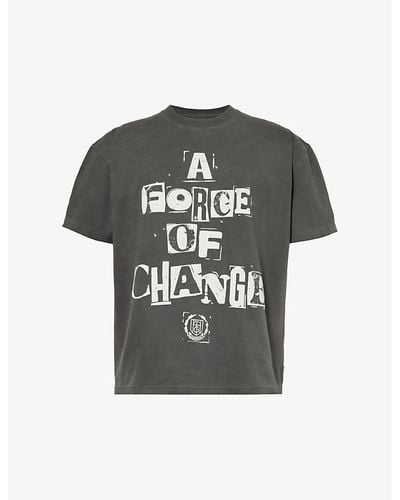 Honor The Gift Force For Change Graphic-print Cotton-jersey T-shirt X - Black