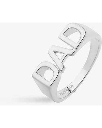 Maria Black Dad Rhodium-plated Sterling-silver Ring - White