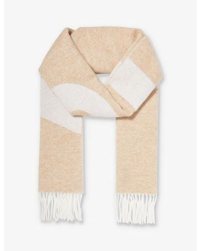 A.P.C. Malo Branded Wool-blend Scarf - Natural
