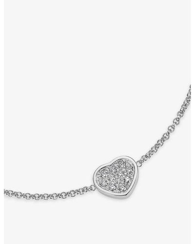 Chopard My Happy Hearts 18ct White-gold And 0.12ct Brilliant-cut Diamond Bracelet - Natural