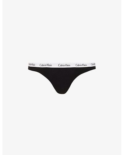 Calvin Klein Carousel Jersey Thong - Black