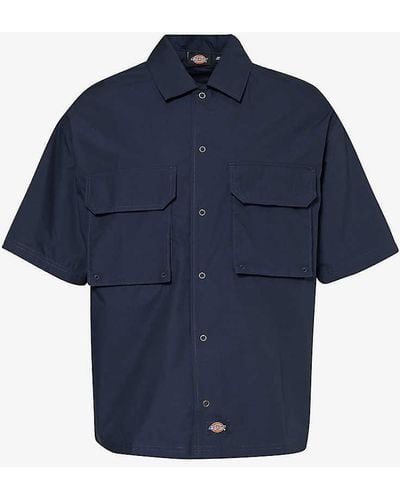 Dickies Fishersville Short-sleeved Cotton Shirt Xx - Blue