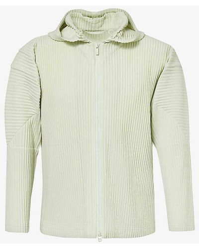 Homme Plissé Issey Miyake April Pleated Relaxed-fit Knitted Jacket - Multicolour