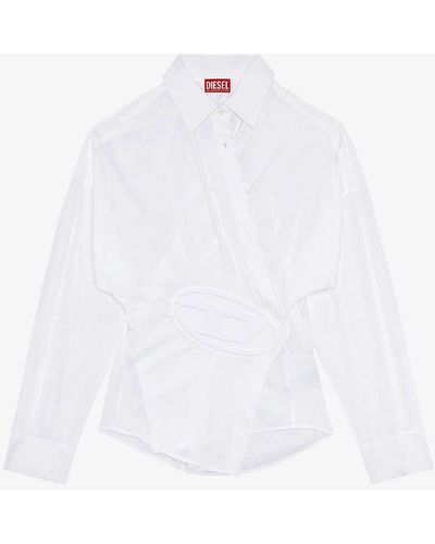 DIESEL C-siz-n1 Stretch Cotton-blend Shirt - White