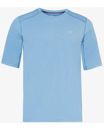 Arc'teryx Cormac Brand-print Woven T-shirt - Blue