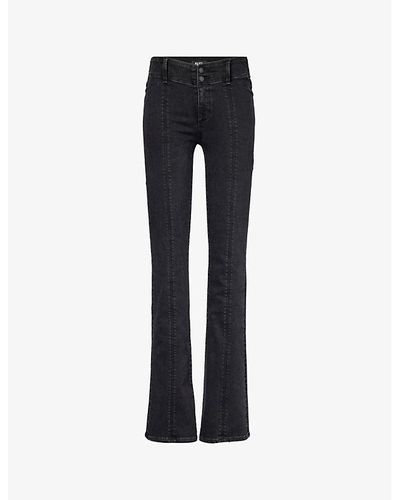 PAIGE Manhattan Bootcut Mid-rise Stretch Jeans - Blue