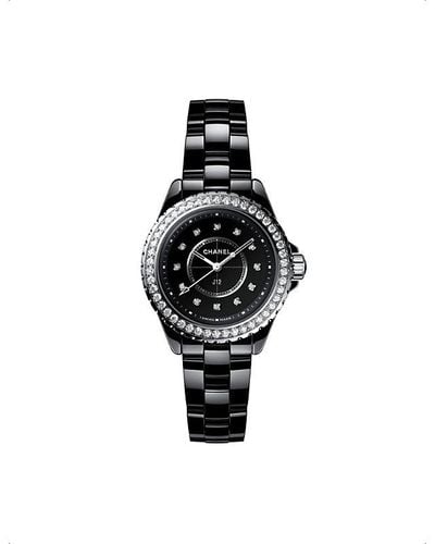 Chanel H6419 J12 Steel, Ceramic And 1.21ct Diamond Quartz Watch - Black