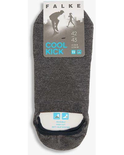 FALKE Cool Kick Logo-print Stretch-woven Blend Ankle Socks - Grey
