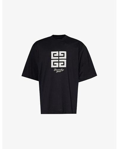 Givenchy 4g Logo-appliqué Cotton-jersey T-shirt X - Black