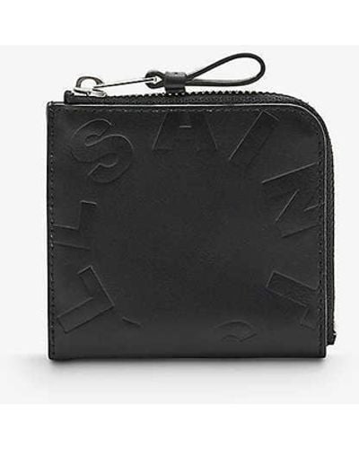 AllSaints Tierra Artis Logo-embossed Leather Wallet - Black