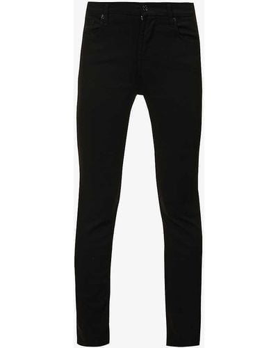 7 For All Mankind The Ankle Skinny B(air) Slim-fit Mid-rise Stretch-woven Jeans - Black