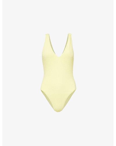 Seafolly Sea Dive V-neck Swimsuit - Yellow