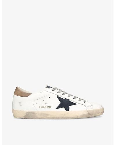 Golden Goose Super-star Leather Low-top Sneakers - Natural