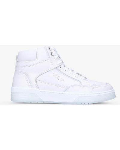 Carvela Kurt Geiger Glide Branded Leather High-top Sneakers - White