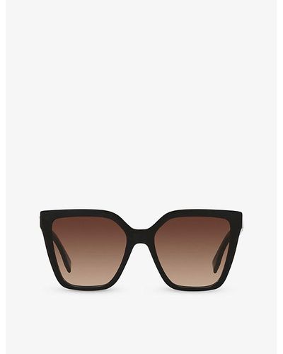 Fendi Fe40086i Square-frame Acetate Sunglasses - Black