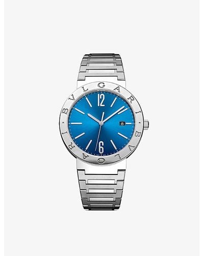BVLGARI Unisex Stainless-steel Quartz Watch - Blue