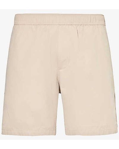 PAIGE Ross Drawstring-waist Woven-blend Shorts - Natural