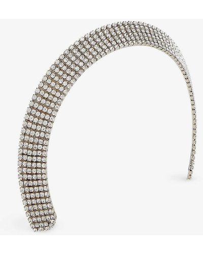 Lelet Leonie Swarovski-crystal Stainless-steel Headband - White