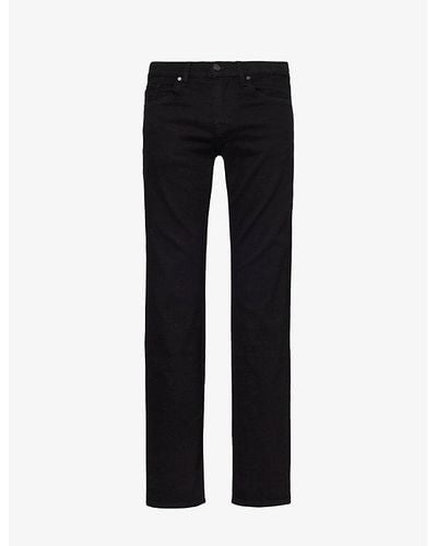 7 For All Mankind Standard Luxe Performance Regular-fit Straight-leg Stretch-denim Jeans - Black