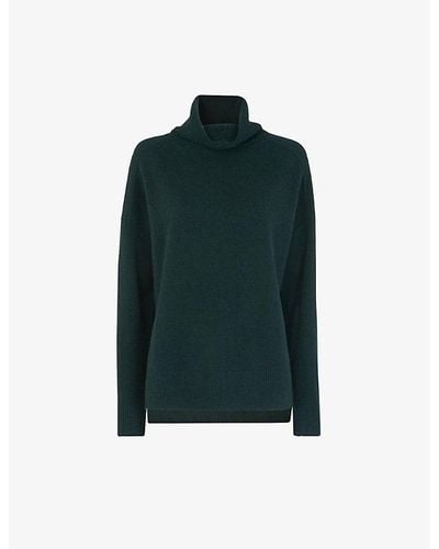 Whistles Roll-neck Cashmere Sweater - Green