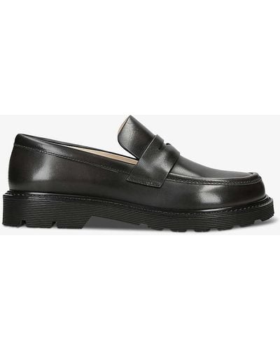 Loewe Blaze Leather Loafers - Black