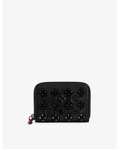 Christian Louboutin Panettone Studded Leather Coin Purse - Black