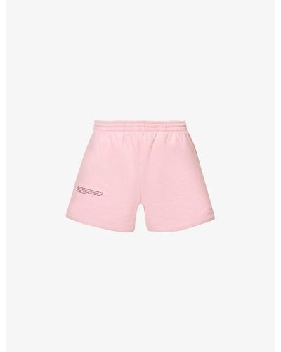 PANGAIA 365 Signature High-rise Organic-cotton Sweat Shorts - Pink