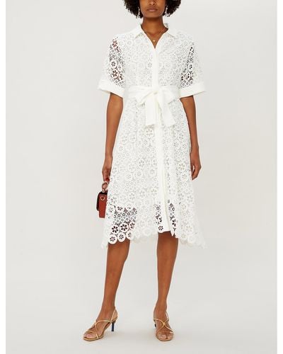 Maje Embroidered Guipure-lace Dress - White