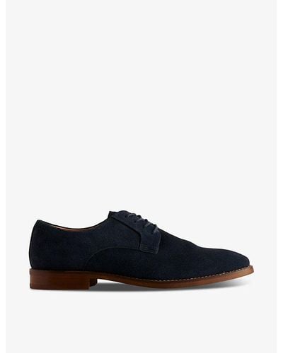 Ted Baker Vy Rregent Lace-up Suede Derby Shoes - Blue