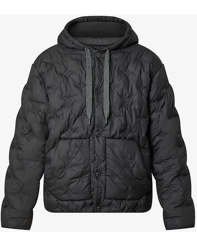 Louis Vuitton Monogram-embossed Quilted Shell Jacket - Black