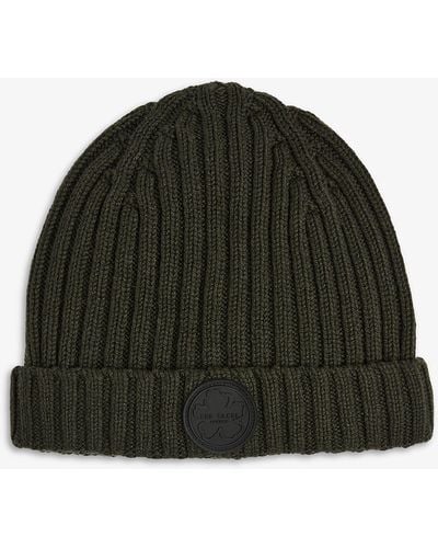 Ted Baker Tolton Logo-embroidered Woven Beanie Hat - Green