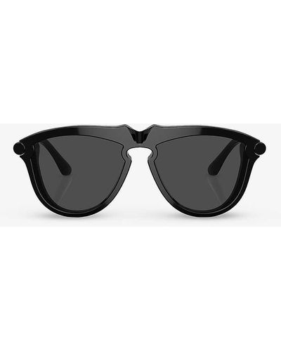 Burberry Be4417u Pilot-frame Acetate Sunglasses - Black