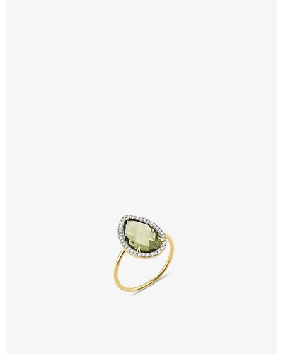 The Alkemistry Morganne Bello Alma 18ct Yellow-gold, 0.144ct Diamond And 3.520ct Quartz Ring - Metallic