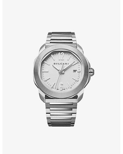 BVLGARI Re00018 Octo Roma Stainless-steel Automatic Watch - Metallic