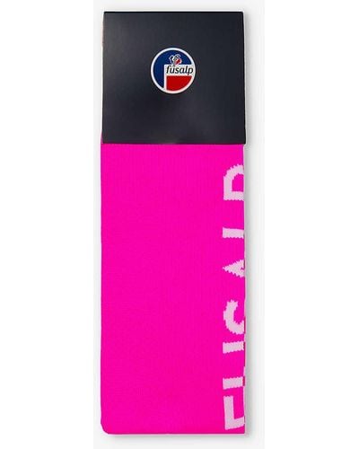 Fusalp Branded-side Calf-length Stretch-woven Socks - Pink
