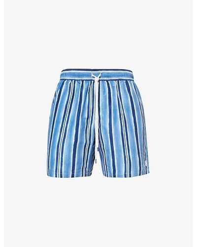 Polo Ralph Lauren Traveler Logo-embroidered Recycled-polyester Swim Shorts - Blue