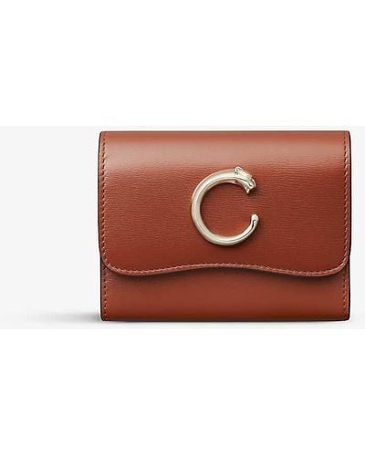 Cartier Panthère De Mini Leather Wallet - White