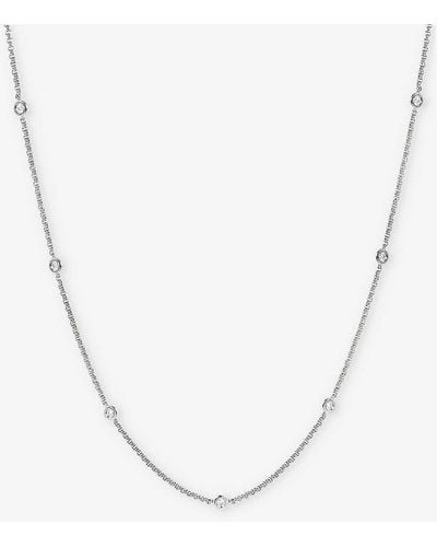 Roxanne First Diamond Dot 14ct Yellow-gold And 0.19ct Diamond Necklace - White