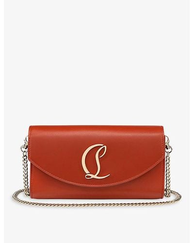Christian Louboutin Loubi54 Leather Chain Wallet - Red